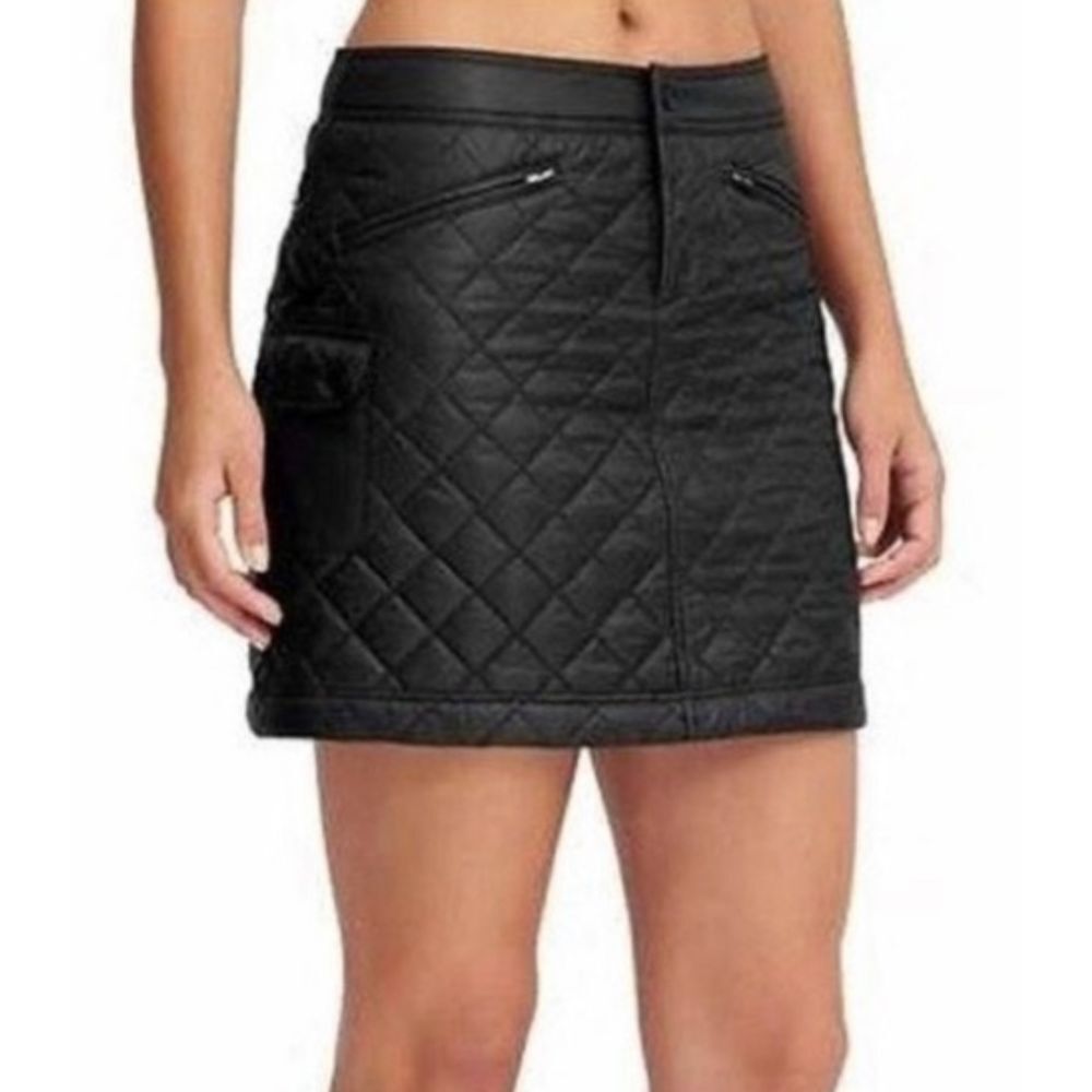 Athleta Black Snow‎ Stomper Quilted Skirt - Size 6